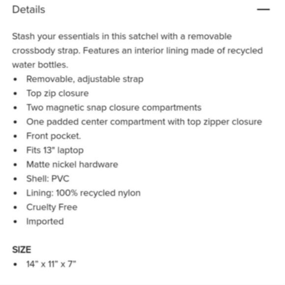 Matt & Nat Kintla Grey Crossbody Satchel Bag ok - Picture 2 of 16